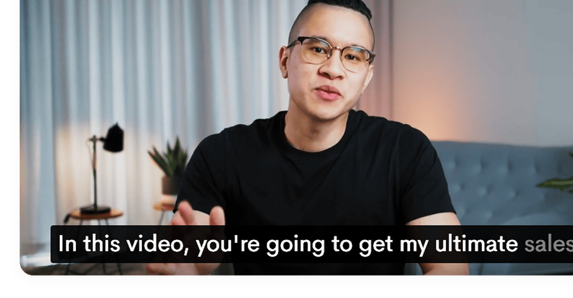 Transcribe and add captions to screen recording