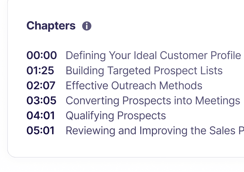 Contextual video chapters for screen recordings