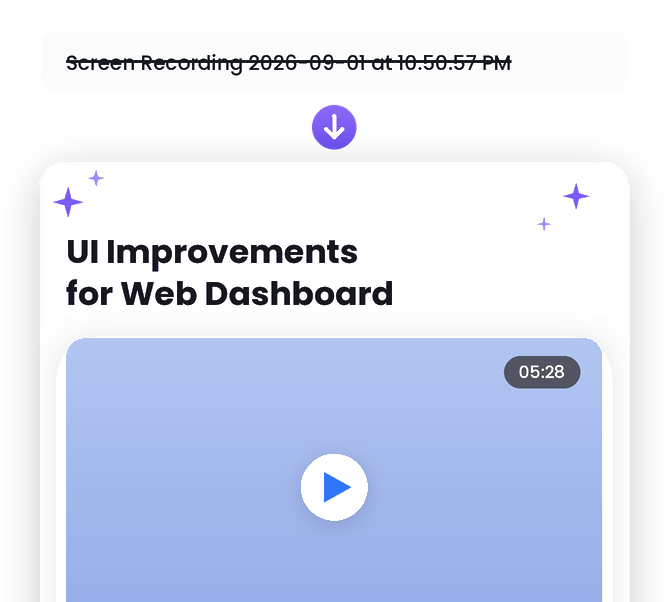 A screen recording file name replaced by a descriptive title