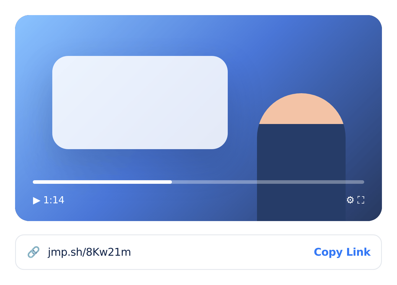 Secure player with a shareable link