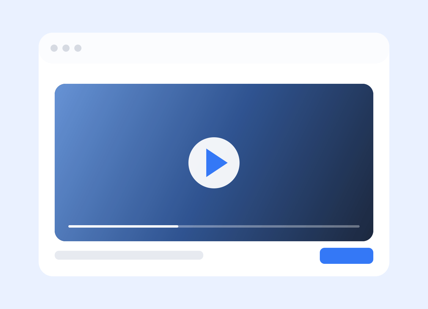 Online video player for viewing a video without downloading