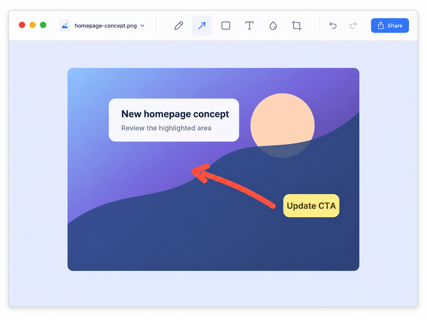 Jumpshare screenshot editor and image sharing workspace preview
