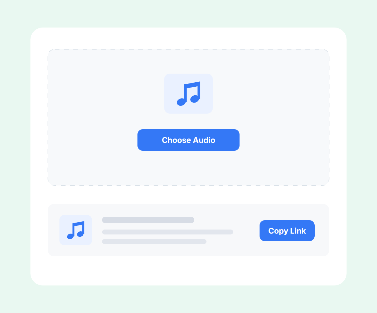 How to upload and play an audio file online