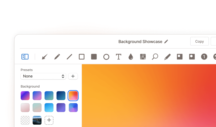 Beautiful backgrounds for screenshots