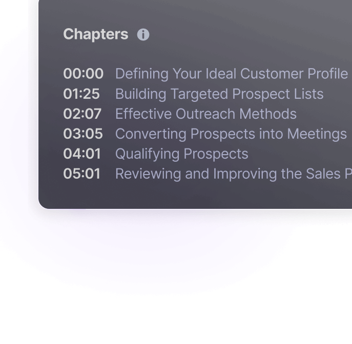 Contextual video chapters for screen recordings